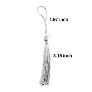 Creanoso Bookmark Tassels Pink (100-Pack)- for Bookmarks, Jewelry Making, Souvenir, Party Favors, Decor, Art and Craft Project - with Anti-Wrinkled Treatment to Straighten Them