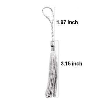 Creanoso Bookmark Tassels Pink (100-Pack)- for Bookmarks, Jewelry Making, Souvenir, Party Favors, Decor, Art and Craft Project - with Anti-Wrinkled Treatment to Straighten Them