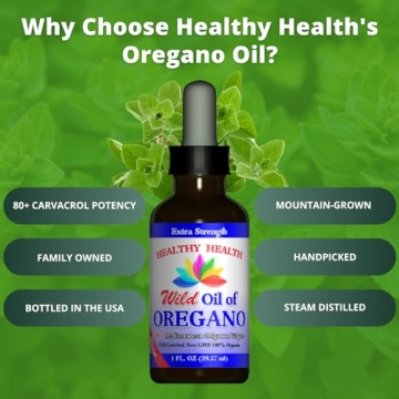 Oregano Oil - Organic Extra Strength Immune Support 83% Carvacrol