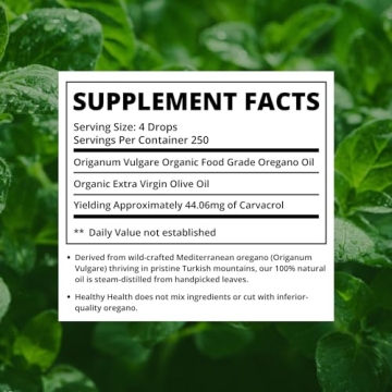 Oregano Oil - Organic Extra Strength Immune Support 83% Carvacrol