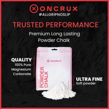 ONCRUX Loose Chalk Powder 14 OZ- Magnesium Carbonate Gym Chalk for Rock Climbing - Weight Lifting Chalk Powder - Hand Chalk for Gymnastics - Workout Chalk for Weightlifting CrossFit Powerlifting Chalk