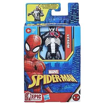 Marvel Epic Hero Series Venom, 4-Inch Action Figure with Accessory, Easter Basket Stuffers for Kids,...