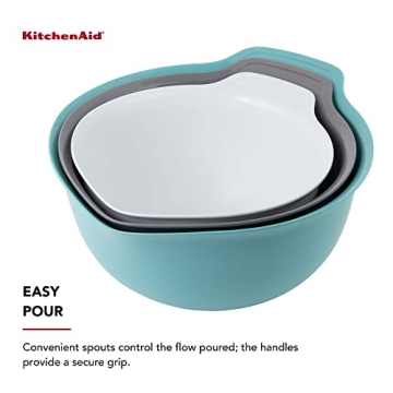 KitchenAid Nesting Mixing Bowls Set Non-Slip 3 Sizes