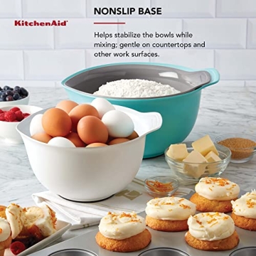 KitchenAid Nesting Mixing Bowls Set Non-Slip 3 Sizes
