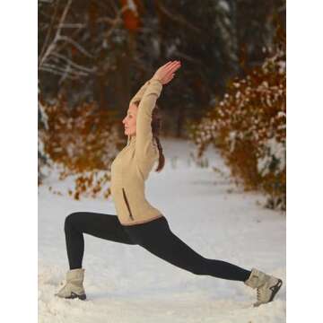 BALEAF Women's Waterproof Leggings Fleece Lined Thermal Warm Winter Yoga Water Resistant Pants with Pockets Black S