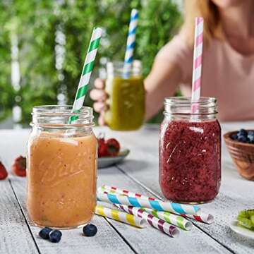 Comfy Package Jumbo Eco-Friendly Paper Smoothie Straws