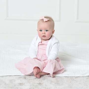 Hope & Henry Girls' Sleeveless Special Occasion Sun Dress with Bow Back Detail and Embroidery