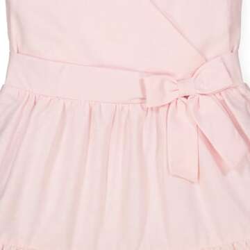 Hope & Henry Girls' Sleeveless Special Occasion Sun Dress with Bow Back Detail and Embroidery