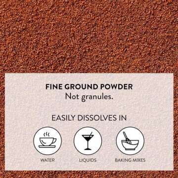 DeLallo Instant Espresso Powder, 1.94 Ounce Jar, For Baking and Drinks,100% Dark Roast Coffee, Naturally Caffeinated, Non GMO