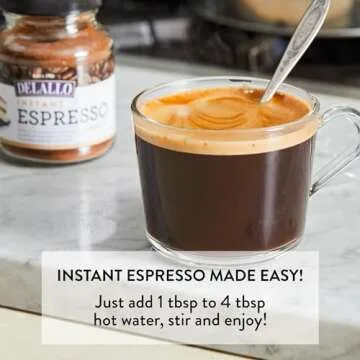 DeLallo Instant Espresso Powder for Baking and Drinks