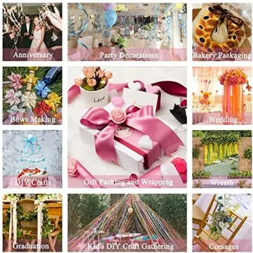 Baby Pink Satin Ribbon 5/8" x 50 Yards for All Occasions