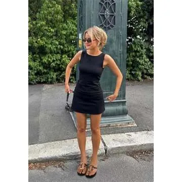 Wnshonzy Flip-Flops for Women Thong Sandals Flat Black Slip on Slides Leather Beach Comfort Open Square Toe Ladies Slipper Dressy Metal Hardware Decoration Summer Shoes Casual Fashion