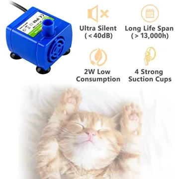 Veken Pet Fountain for Cats and Dogs - 84oz Water Dispenser