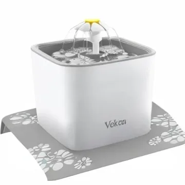 Veken Pet Fountain for Cats and Dogs - 84oz Water Dispenser