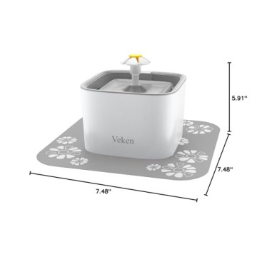 Veken Pet Fountain for Cats and Dogs - 84oz Water Dispenser