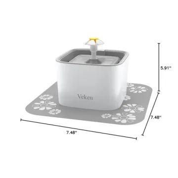 Veken Pet Fountain for Cats and Dogs - 84oz Water Dispenser