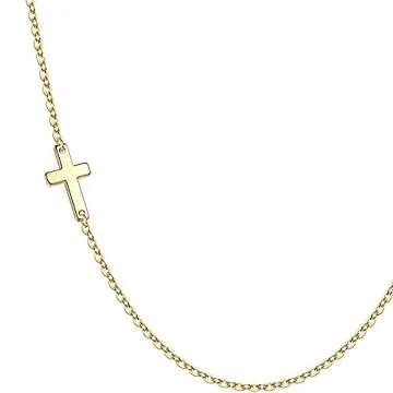 Elegant Cross Necklace for Women in 14k Gold or Silver
