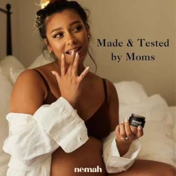 Nemah - Organic Nipple Balm, Nipple Cream Safe for Breastfeeding - 2-in-1 Nipple Butter & Lip Balm, Nursing Nipple Balm - Non-Greasy, Vegan, & Cruelty-Free - 1 oz.