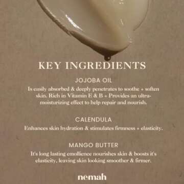 Nemah - Organic Nipple Balm, Nipple Cream Safe for Breastfeeding - 2-in-1 Nipple Butter & Lip Balm, Nursing Nipple Balm - Non-Greasy, Vegan, & Cruelty-Free - 1 oz.