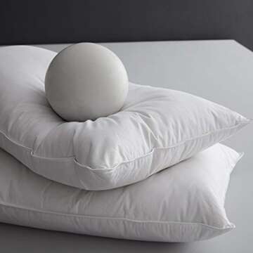 AIKOFUL Luxury Feathers Down Pillows Queen Size Set of 2, Hotel Quality Fluffy Bed Pillows, Soft Pillows for Sleeping, Organic Cotton Cover(20x28”, Pack of 2)