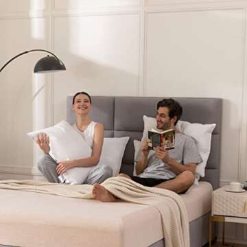 AIKOFUL Luxury Feathers Down Pillows Queen Size Set of 2, Hotel Quality Fluffy Bed Pillows, Soft Pillows for Sleeping, Organic Cotton Cover(20x28”, Pack of 2)