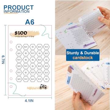 Reusable Money Savings Trackers For A6 Binders