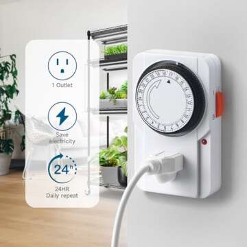 Barrina Plant Stand with Grow Lights for Indoor Plants, 4-Tier Plant shelf with 6-Pack 180W T8 3FT Full Spectrum Grow Lights for Seed Starting, Succulent, Settable Timer Socket (35.4"x13.8"x59")