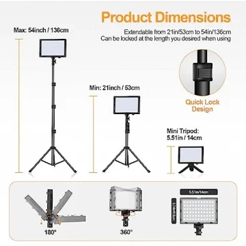 Portable LED Lighting Kit for Professional Photography