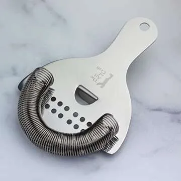 The Art of Craft Hawthorne Strainer: Stainless Steel Cocktail Strainer for Home Bar and Professional Bartenders 5.75" x 3.87" x 1.25”