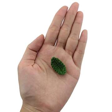 ZCZQC Crochet Green Leaf 12PCS Mixed Green Handmade Crocheted Flowers Leaves Small Applique for Decorative Embellishment Cardmaking Scrapbook Craft