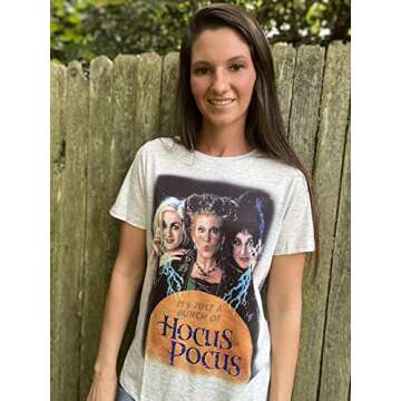 Anbech Womens Hocus Pocus Sanderson Sisters Tshirt Halloween Print Classic Movie Tee