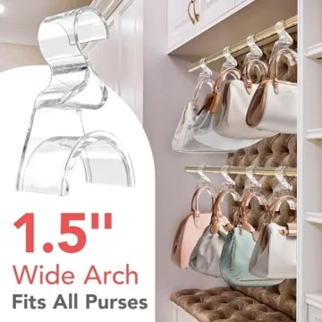 Wiosi Premium Clear Purse Hanger Set for Organization