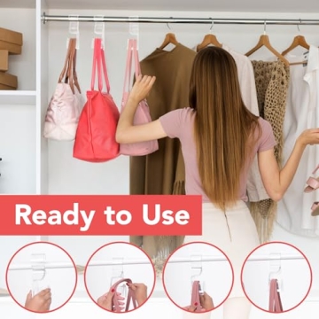 Wiosi Premium Clear Purse Hanger Set for Organization