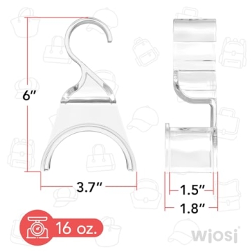 Wiosi Premium Clear Purse Hanger Set for Organization