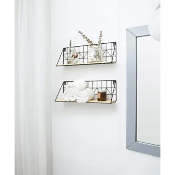 Mkono Rustic Floating Shelves Set of 2 for Beautiful Storage