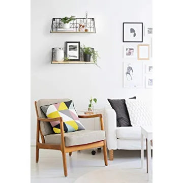 Mkono Rustic Floating Shelves Set of 2 for Beautiful Storage