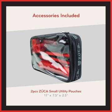 Zuca Artist Backpack - Black, Durable & Spill-Resistant Professional MakeUp Artist Bag, Dual Vinyl-Lined Pouches for Secure, Organized MakeUp Supply Storage