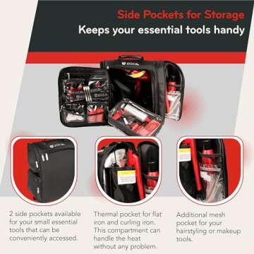 Zuca Artist Backpack - Black, Durable & Spill-Resistant Professional MakeUp Artist Bag, Dual Vinyl-Lined Pouches for Secure, Organized MakeUp Supply Storage