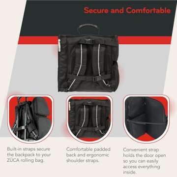 Zuca Artist Backpack - Black, Durable & Spill-Resistant Professional MakeUp Artist Bag, Dual Vinyl-Lined Pouches for Secure, Organized MakeUp Supply Storage