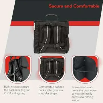 Zuca Artist Backpack - Black, Durable & Spill-Resistant Professional MakeUp Artist Bag, Dual Vinyl-Lined Pouches for Secure, Organized MakeUp Supply Storage