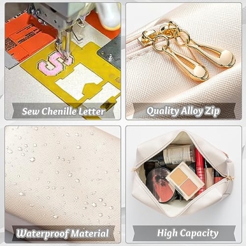 Y1tvei SKIN Chenille Cosmetic Bag - Portable Makeup Organizer