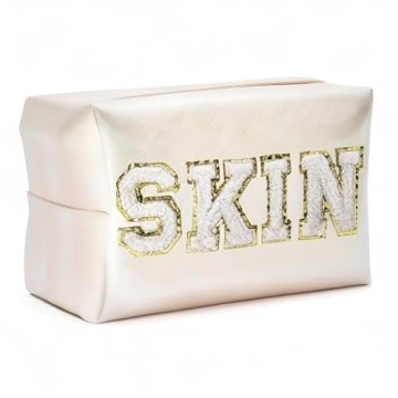 Y1tvei SKIN Chenille Cosmetic Bag - Portable Makeup Organizer