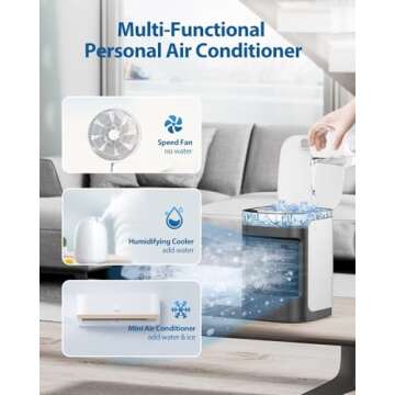 Versatile 3-in-1 Portable Air Conditioner - Cool, Fan and Humidifier