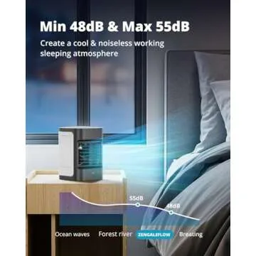 Portable Air Conditioner with USB and 100° Oscillation