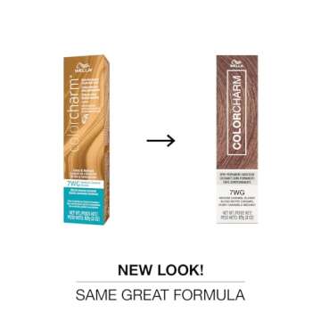 COLORCHARM Demi Permanent Hair Color 7WG Medium Caramel Blonde Gloss, Refresh & Tone 2 Fl Oz