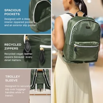 Paravel Fold Up Travel Backpack | Packable and Lightweight Foldable Travel Bag | Carry On Nylon Backpack with Trolley Sleeve, Scuba Navy