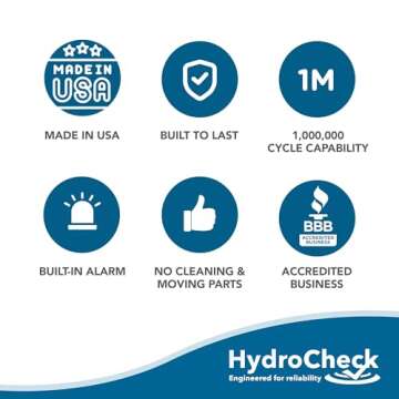 HydroCheck Electronic Sewage Pump Switch HC5000T: Easy Install, No Pit Opening, No Cleaning, No Movi...