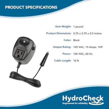 HydroCheck HC5000T Sewage Pump Switch - Effortless Installation