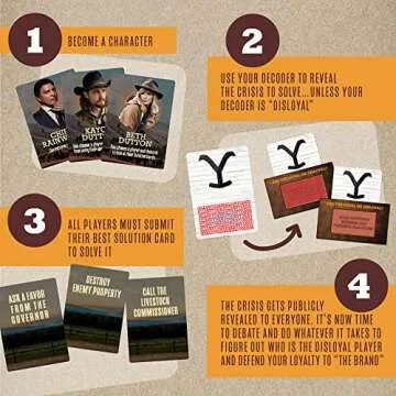 Yellowstone Party Game – Social Game of Accusations, Betrayal and Fun - Defend The Dutton Ranch and Prove Your Loyalty (17+)