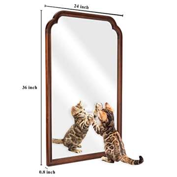 WallBeyond Wooden Framed Mirror - Stylish & Safe Home Decor